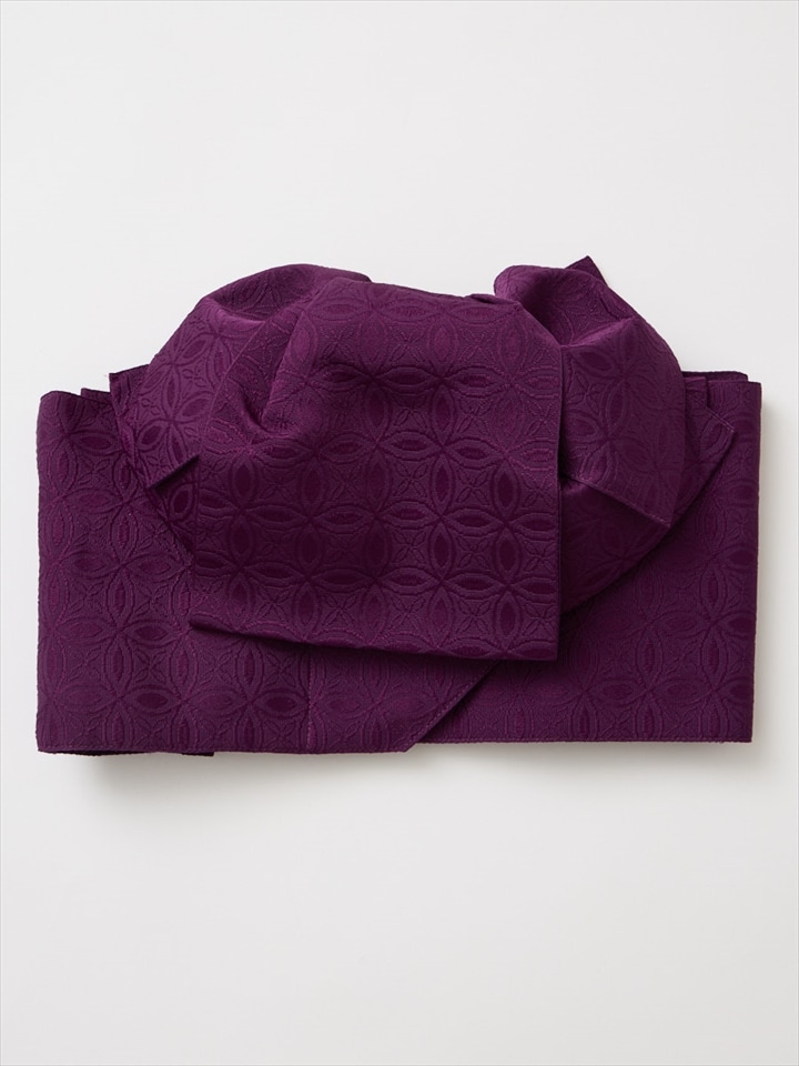 作り帯 「 花七宝 」|パープル