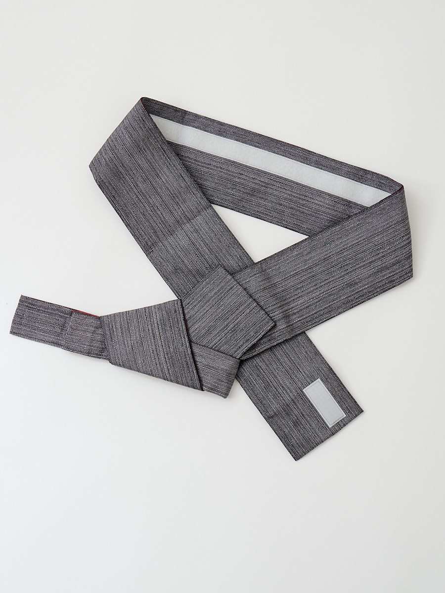 メンズ作り帯 「 変わり織 」|グレー