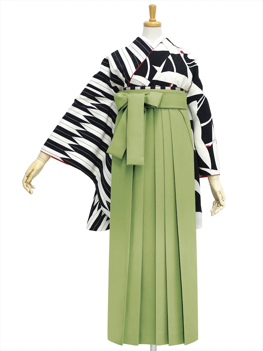 【レンタル商品】レンタル袴「【M0001】鶴× 矢羽根・黒」|ピスタチオ