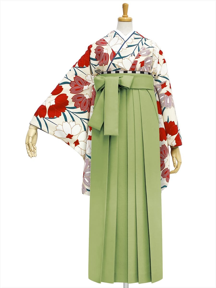 【レンタル商品】レンタル袴「【M0005】桜・オフホワイト」|ピスタチオ