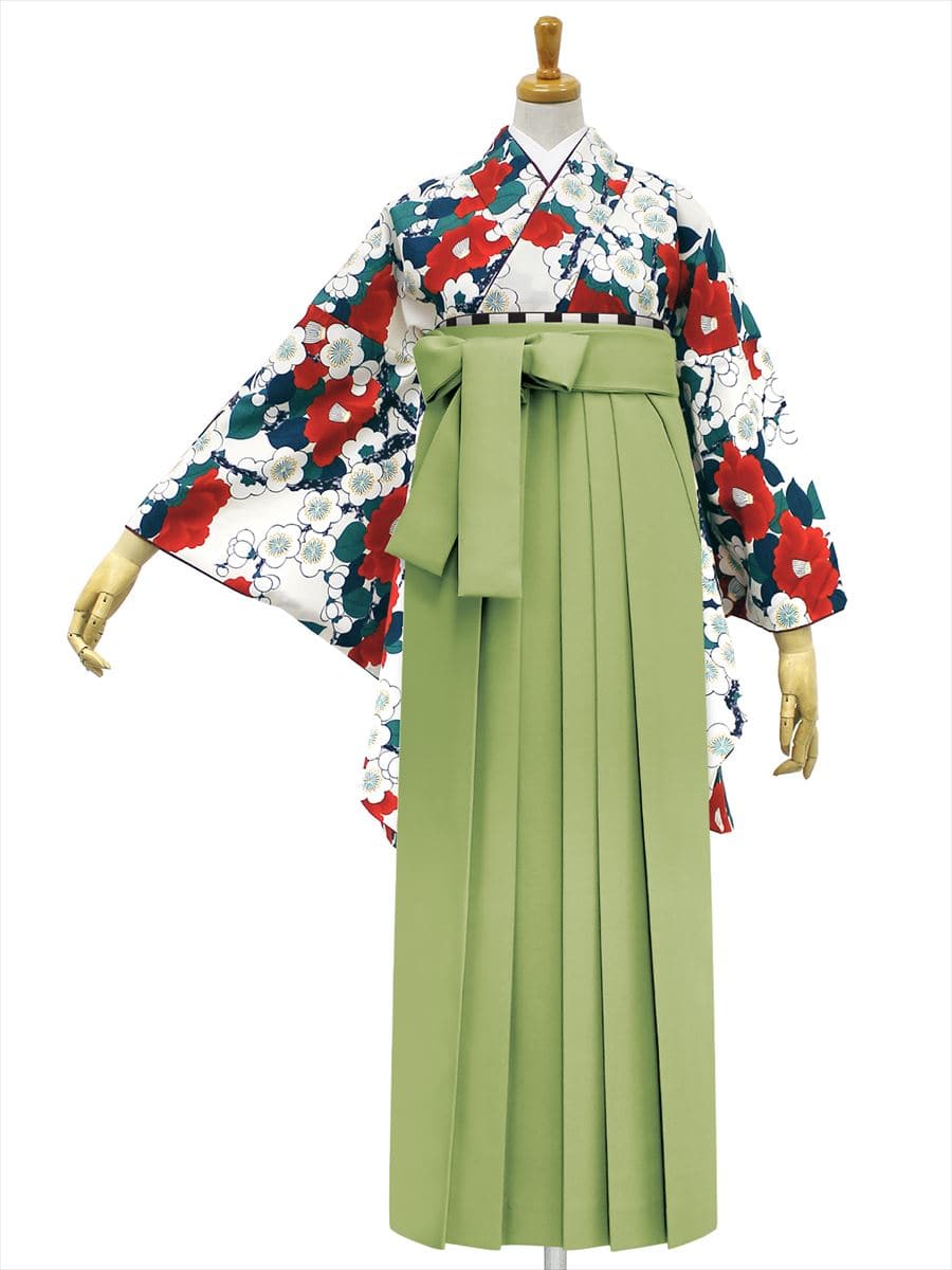【レンタル商品】レンタル袴「【M0006】梅椿・ベージュ」|ピスタチオ