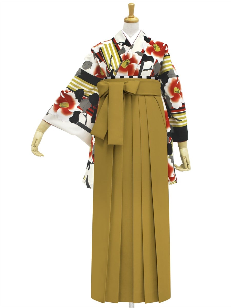 【レンタル商品】レンタル袴「【M2005】ハイカラ椿・黒」|マスタード