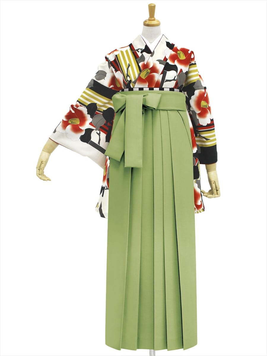 【レンタル商品】レンタル袴「【M2005】ハイカラ椿・黒」|ピスタチオ