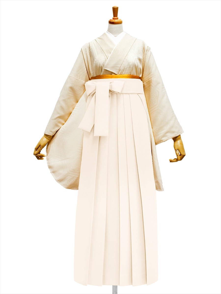 【レンタル商品】レンタル袴「【M0062】華亀甲・オフホワイト」|オフホワイト
