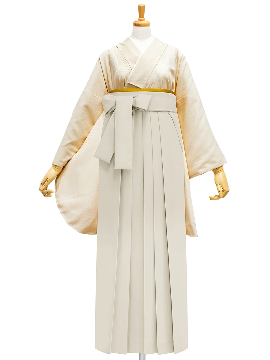 【レンタル商品】レンタル袴「【M0062】華亀甲・オフホワイト」|アイボリー