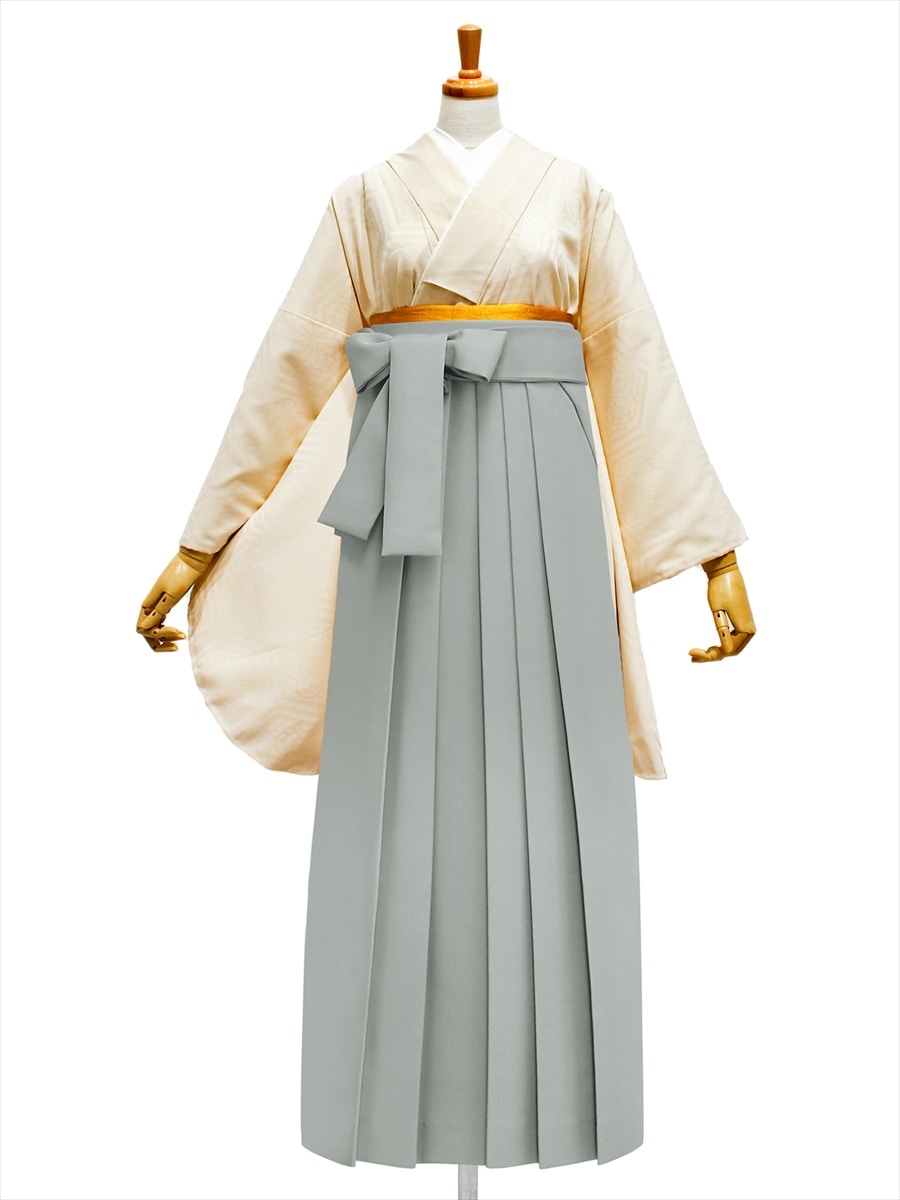 【レンタル商品】レンタル袴「【M0062】華亀甲・オフホワイト」|グレー
