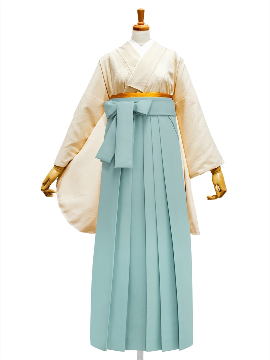 【レンタル商品】レンタル袴「【M0062】華亀甲・オフホワイト」|ライトグリーン