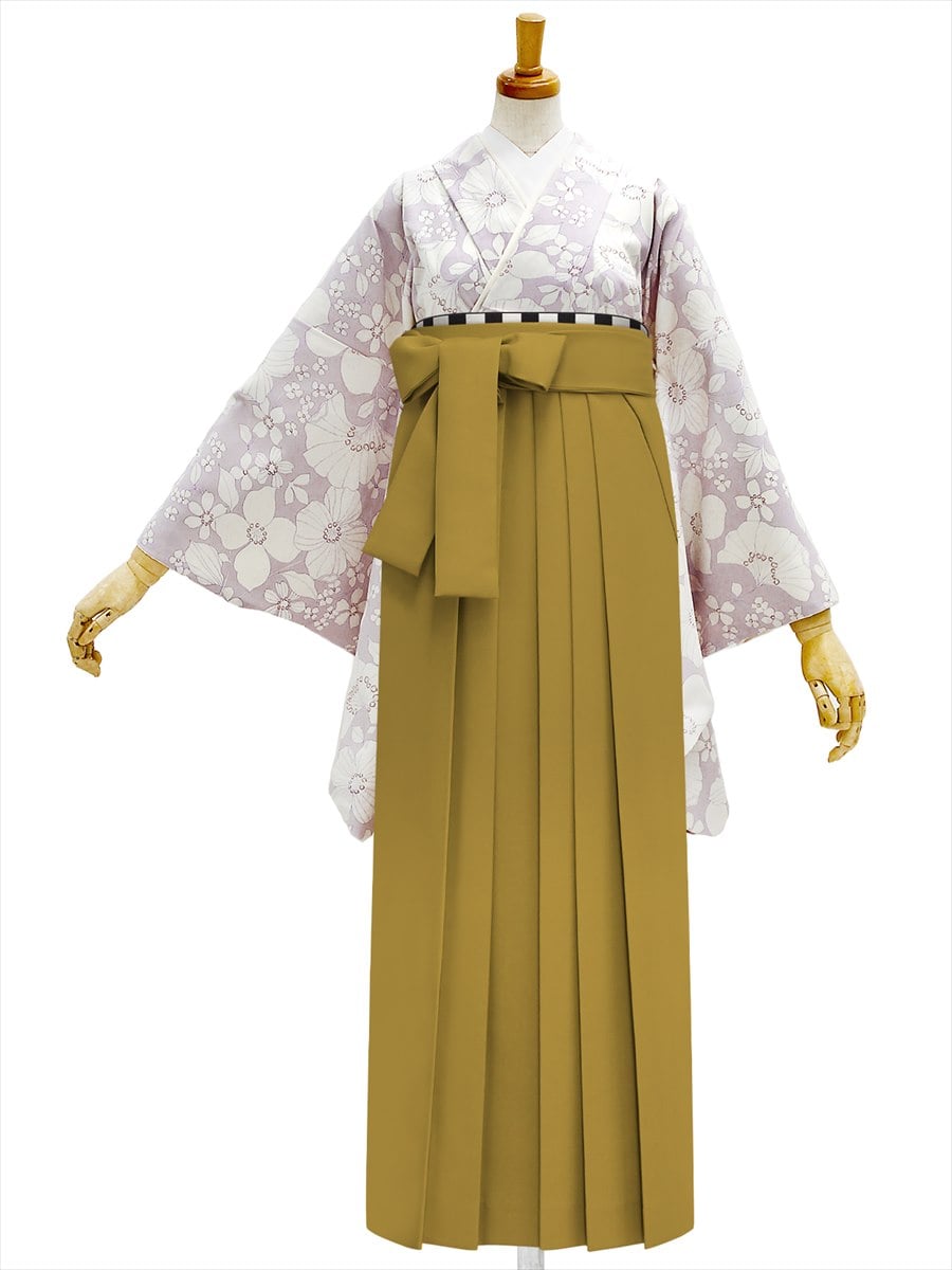 【レンタル商品】レンタル袴「【M0072】花かんざし・ラベンダー」|マスタード