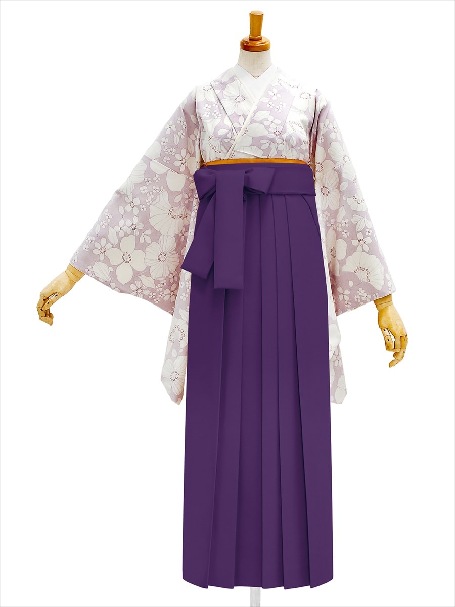 【レンタル商品】レンタル袴「【M0072】花かんざし・ラベンダー」|パープル