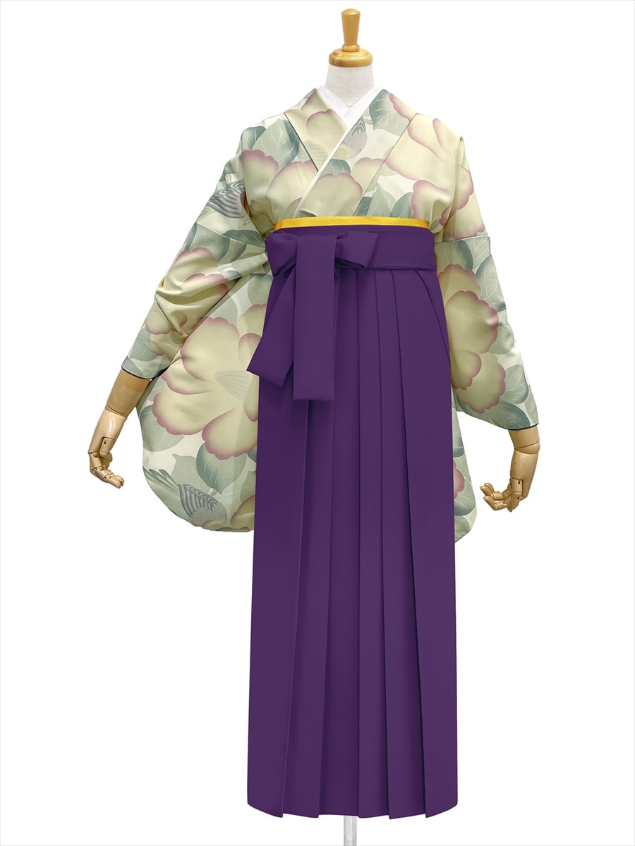 【レンタル商品】レンタル袴「【M2011】椿鳥・ライラック」|パープル