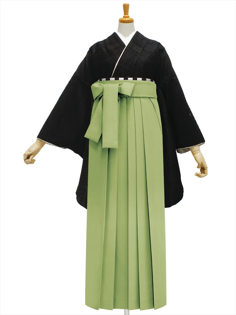 【レンタル商品】レンタル袴「【M0068】レース・ジオメトリーブラック」|ピスタチオ