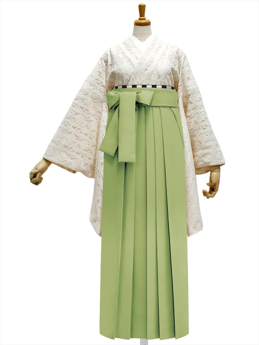 【レンタル商品】レンタル袴「【M0067】レース・フラワークリーム」|ピスタチオ