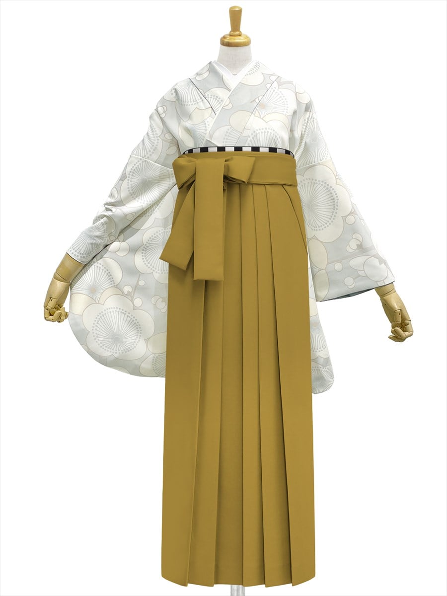 【レンタル商品】レンタル袴「【M0073】梅・ブルーグレー」|マスタード