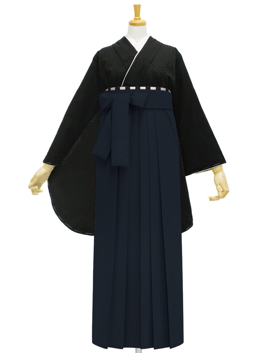 【レンタル商品】レンタル袴「【M0063】華亀甲・黒」|ブラック