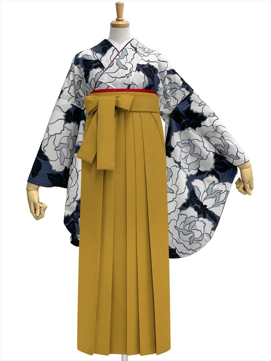 【レンタル商品】レンタル袴「【M0084】バラ・紺」|マスタード