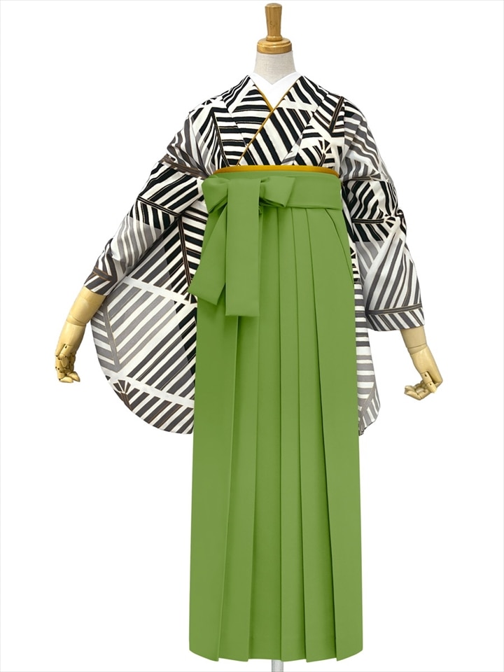 【レンタル商品】レンタル袴「【M0093】 松葉・黒」|ピスタチオ