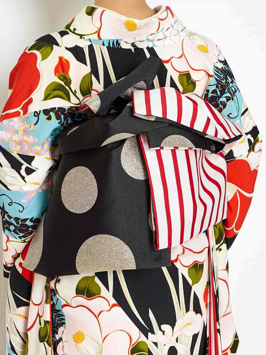 【予約商品】袋帯単品「ドット」|ブラック