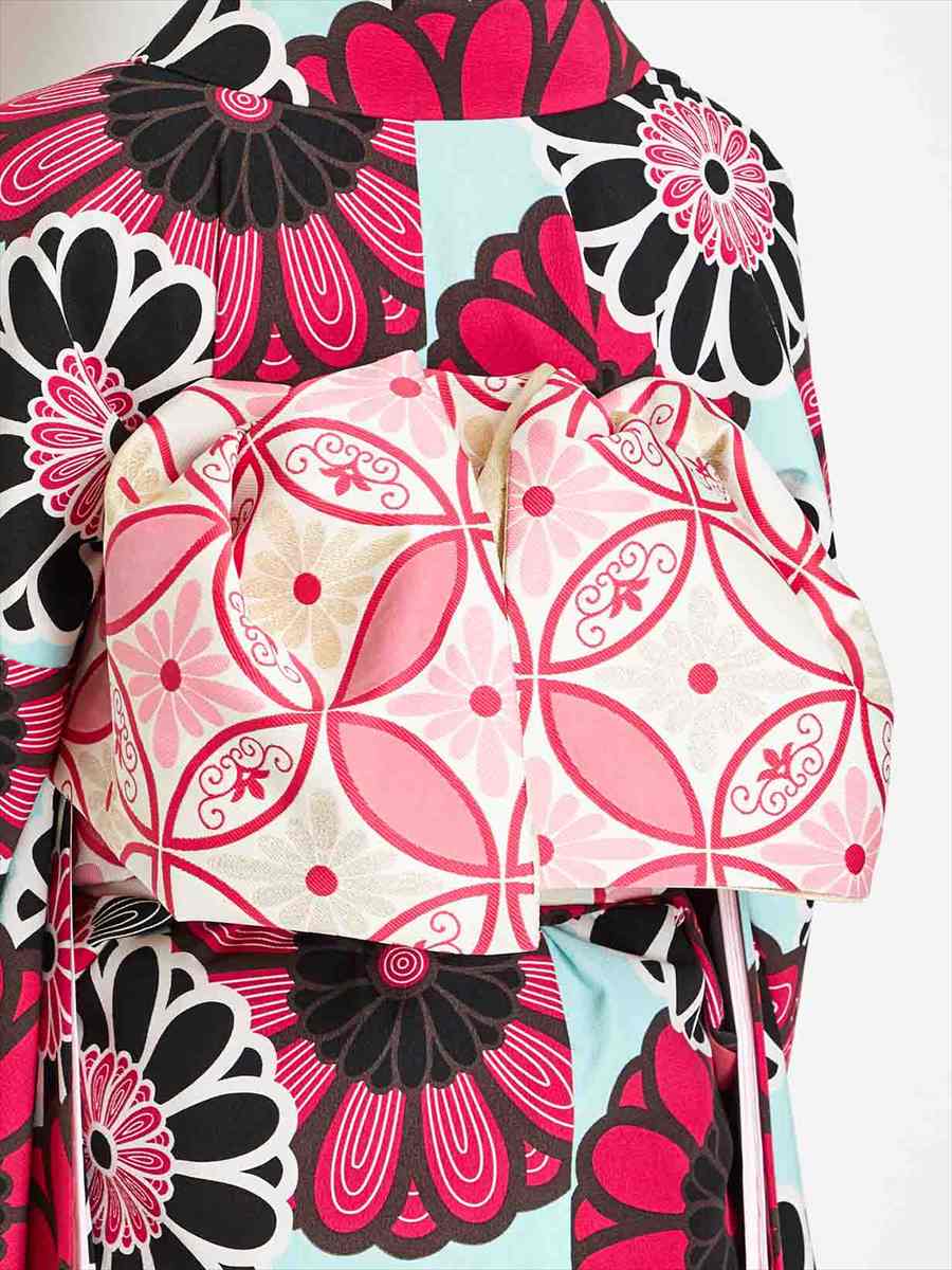 【予約商品】袋帯単品「七宝」|ピンク