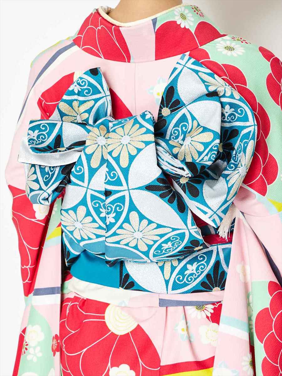 【予約商品】袋帯単品「七宝」|ターコイズ