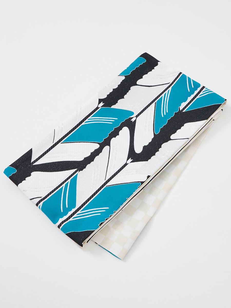 【予約商品】袋帯単品「矢羽根」|ターコイズ