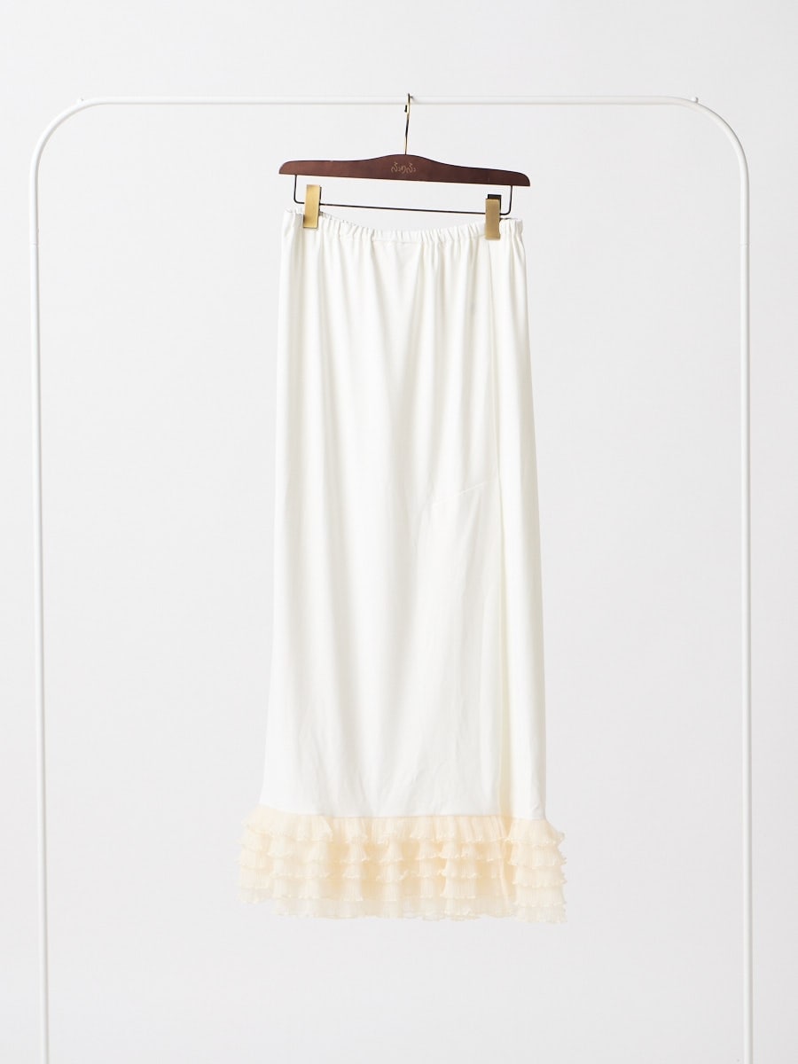 ティアードレース裾除け|オフホワイト
