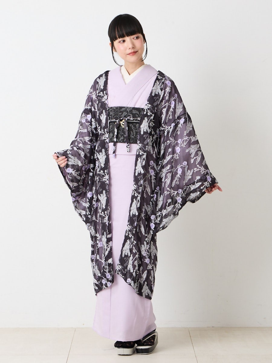 【ラスト1点】【プレタ羽織】花摘みオパール|ブラック