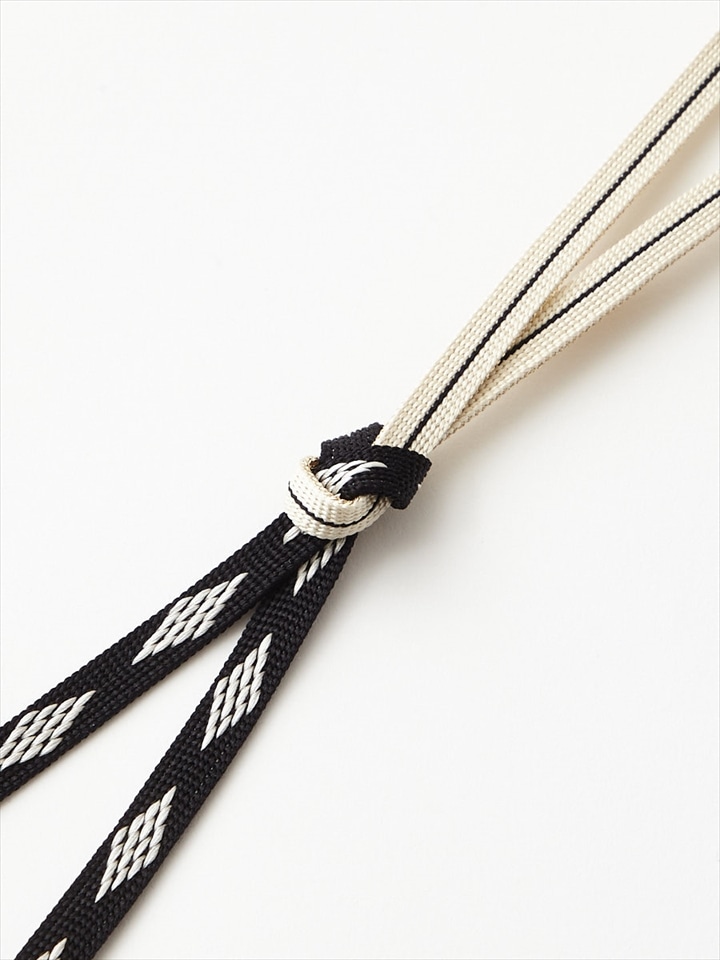 三分紐2本セット「 ダイヤちりり帯締め 」|ブラック