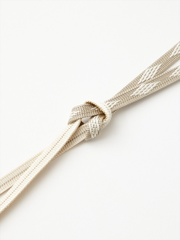 三分紐2本セット「 ダイヤちりり帯締め 」|ベージュ