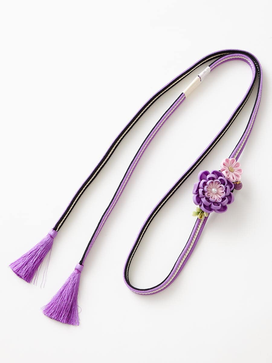 【残りわずか】マムライン帯締め|パープル