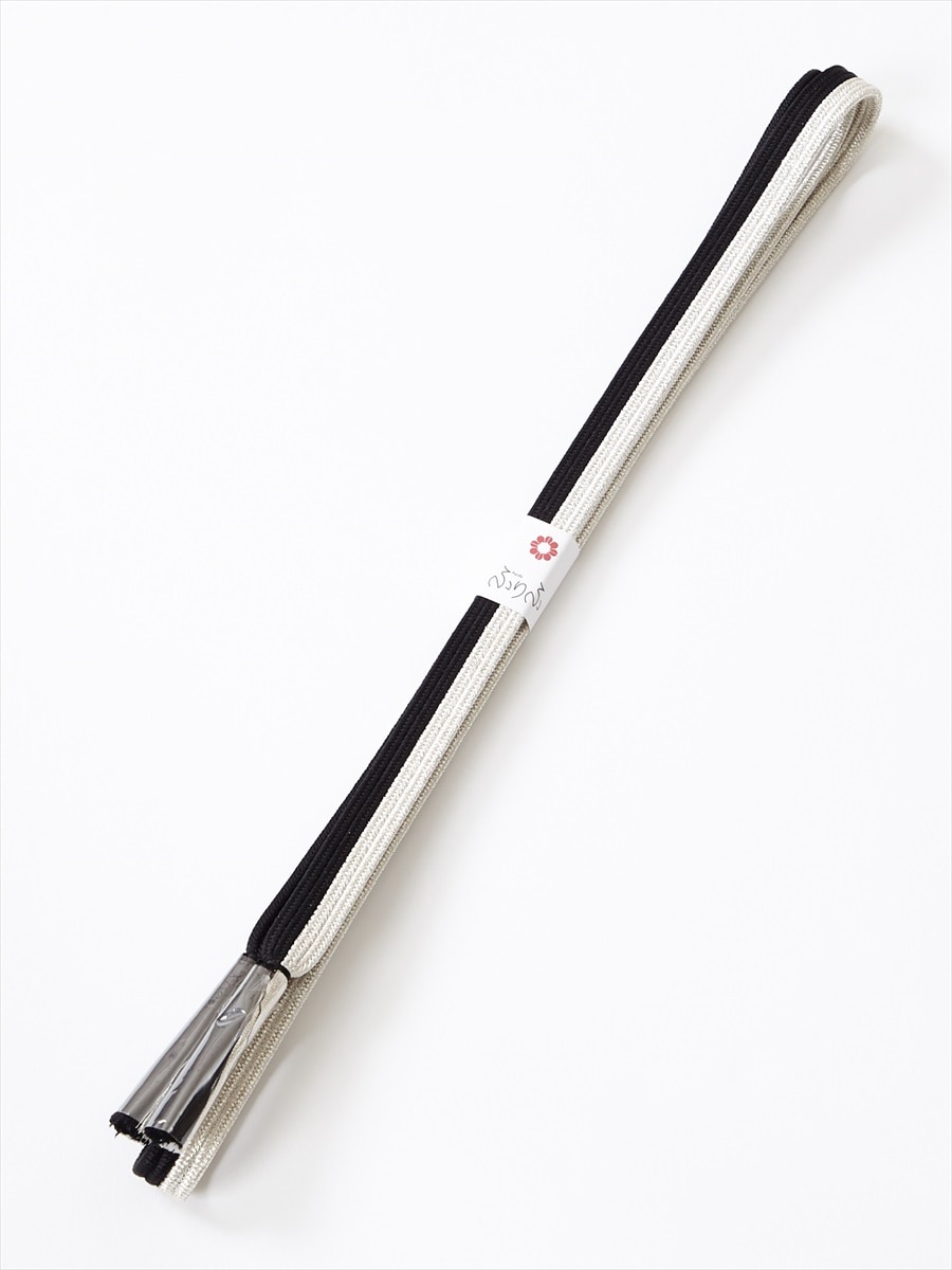 ツートーン帯締|シルバー