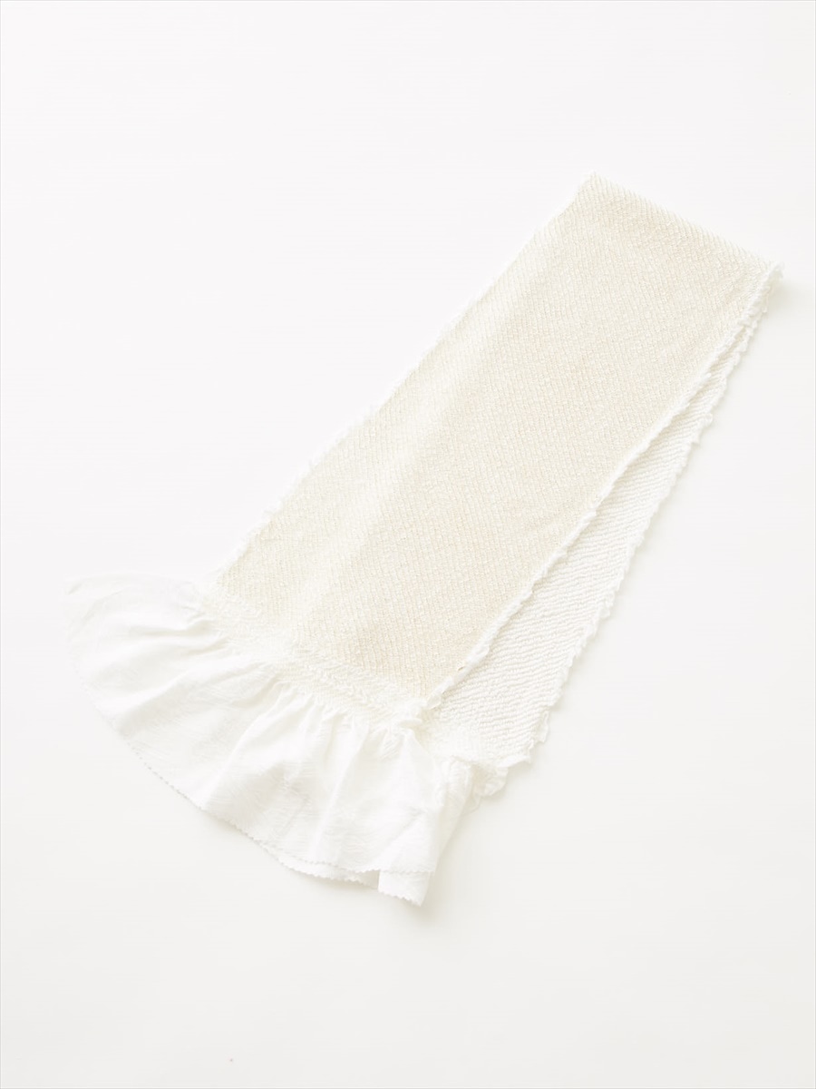 頭金絞り帯揚|ホワイト