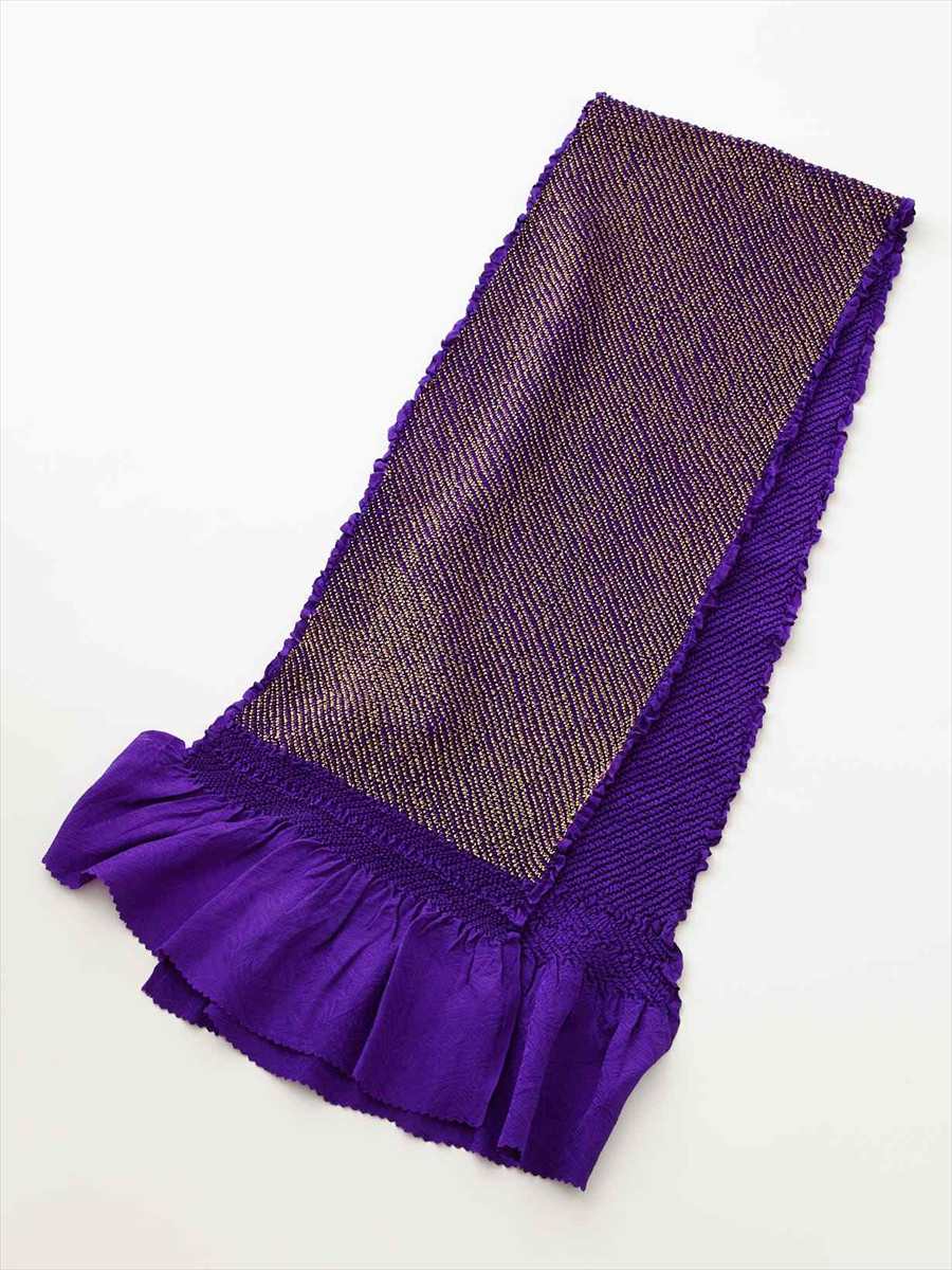 【残りわずか】頭金絞り帯揚|パープル