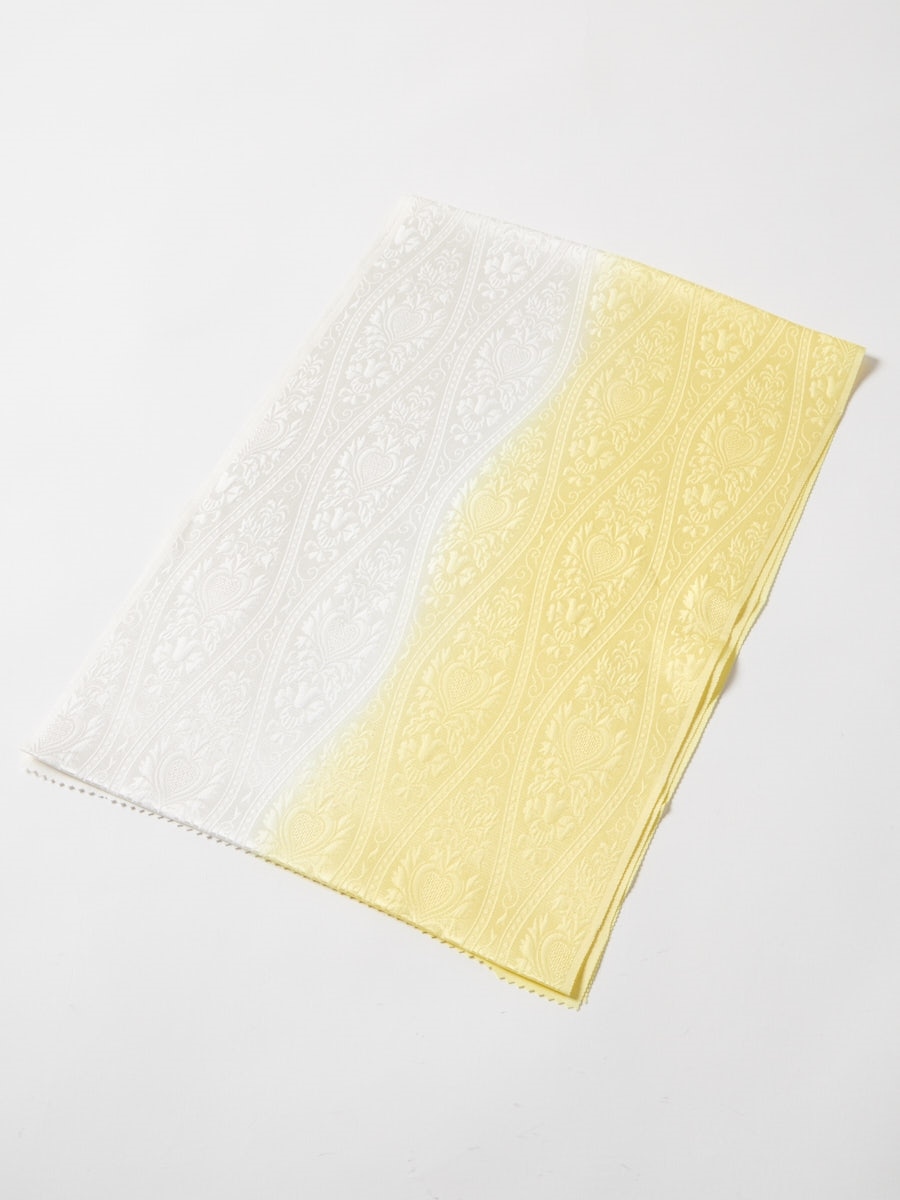 帯揚げ「立涌染め分け」|イエロー