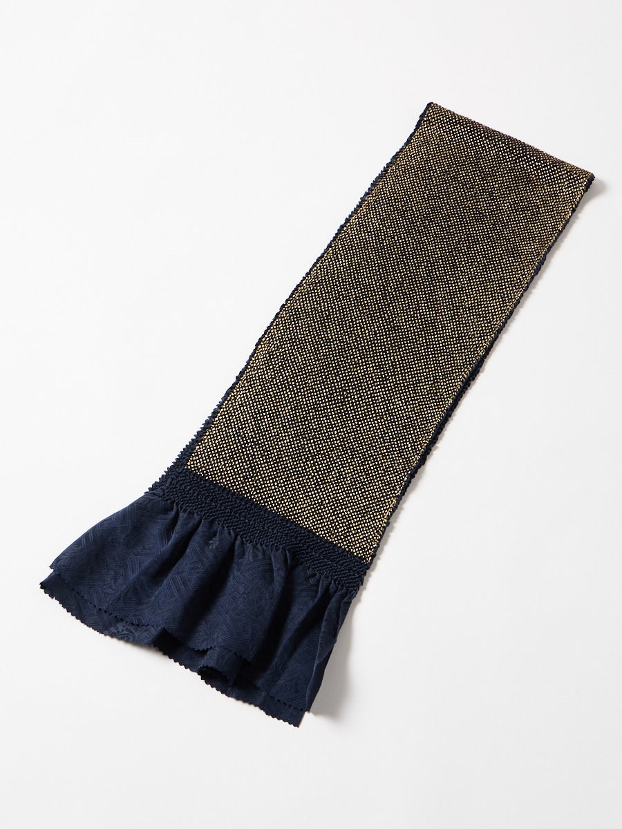 帯揚げ「頭金絞り」|ネイビー