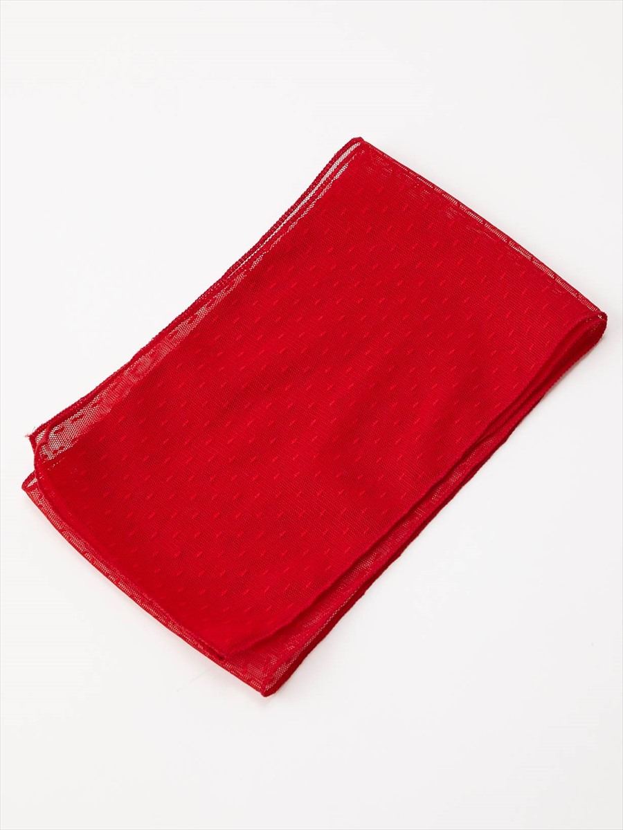 ドットチュール半衿|レッド