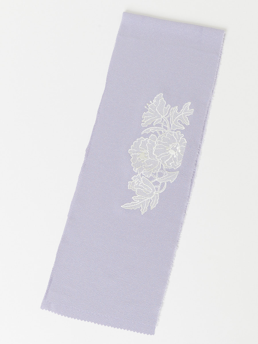 レース刺繍半衿|ラベンダー