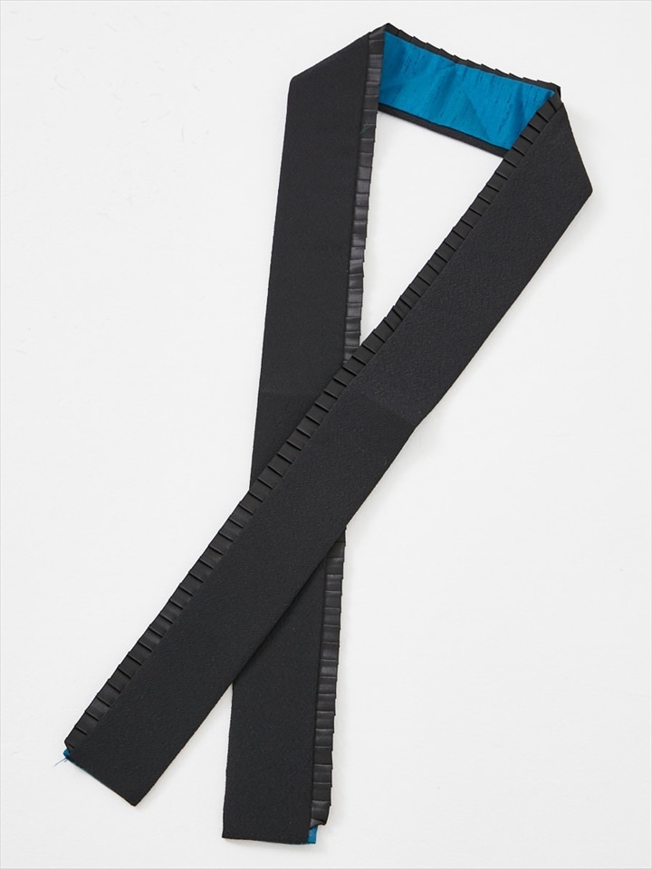 【ラスト1点】重ね衿「プリーツカサネ」|ブラック