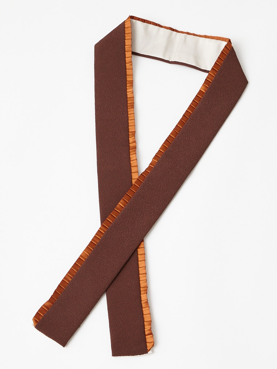 重ね衿「プリーツカサネ」|ブラウン