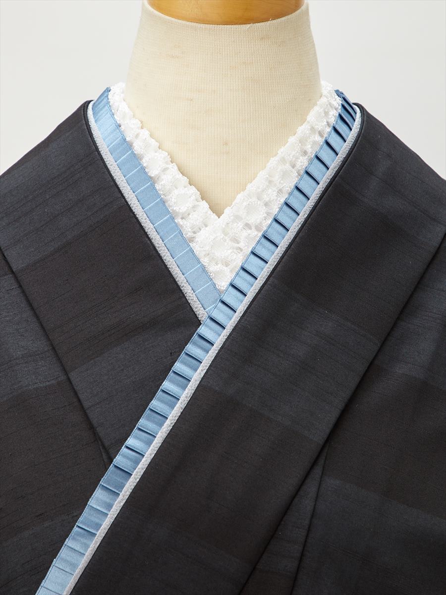 【残りわずか】重ね衿「プリーツカサネ」|サックス