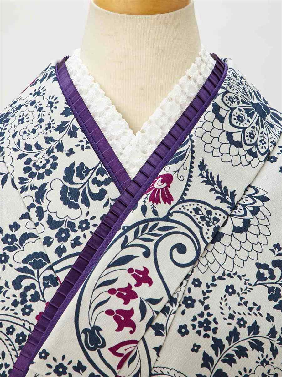 重ね衿「プリーツカサネ」|パープル