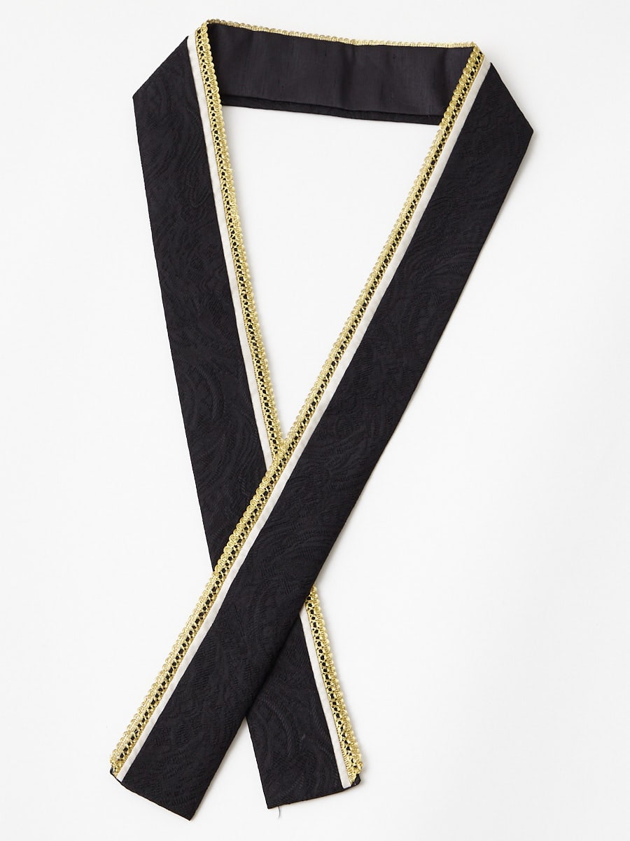 【ラスト1点】重ね衿「ジャカード重ね衿」|ブラック