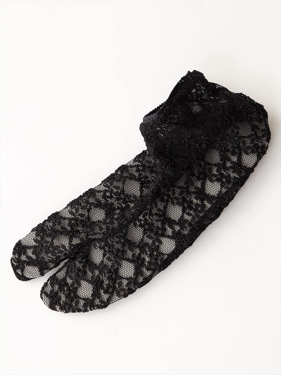 furifuレース足袋|ブラック
