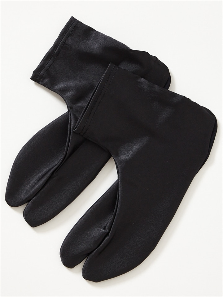 【残りわずか】サテンソックス足袋|ブラック