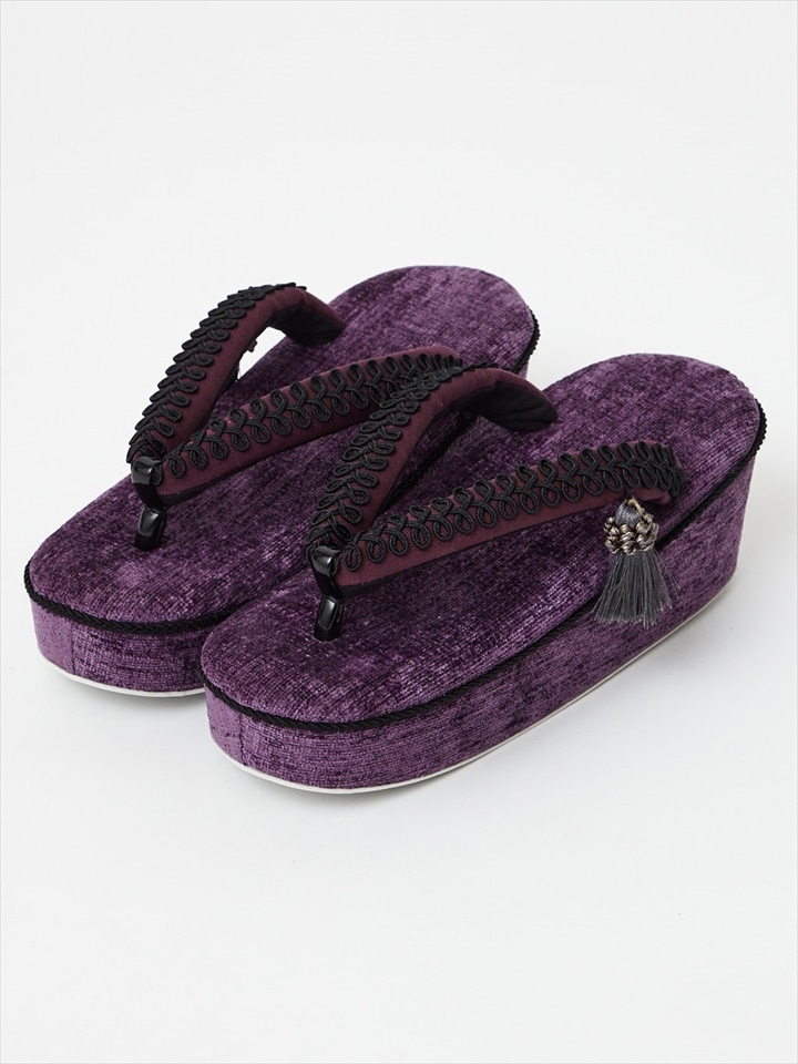 【残りわずか】コードタッセル草履|モーブ