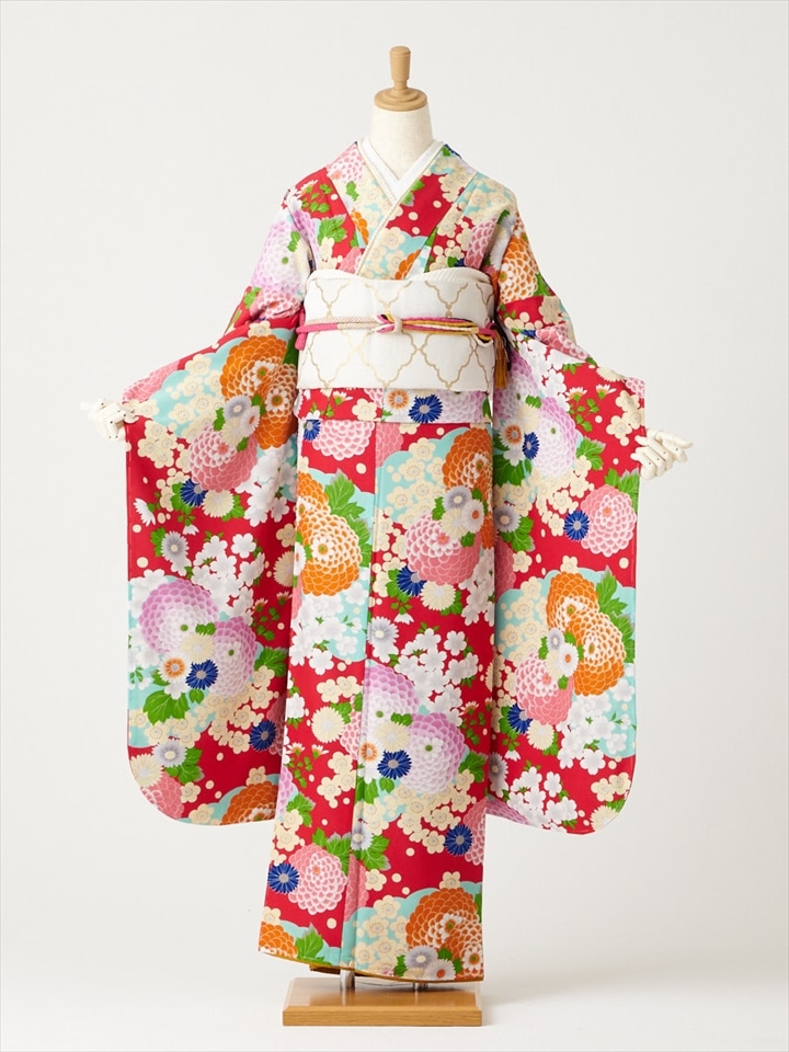 【残りわずか】リユース振袖単品「 アフレデール 」|ピンク