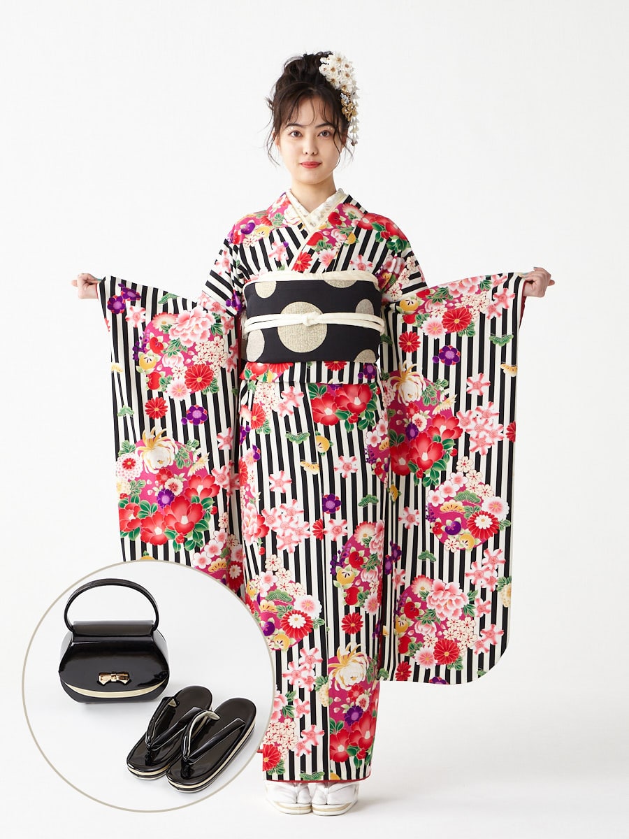 レンタル振袖【F3702】 玉姫|ブラック