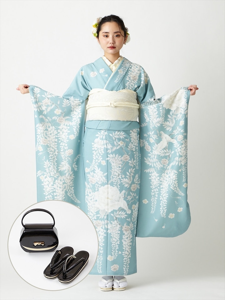 レンタル振袖【F1716】 シロバトシノワ|ブラック