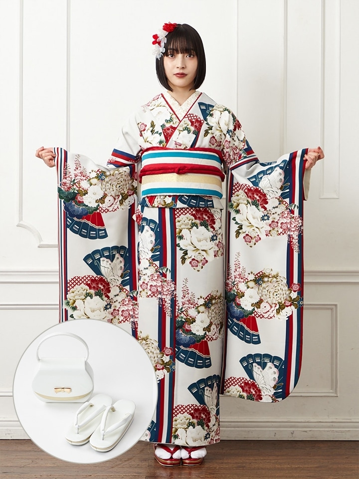 レンタル振袖【F2729】  花蝶妃|ホワイト