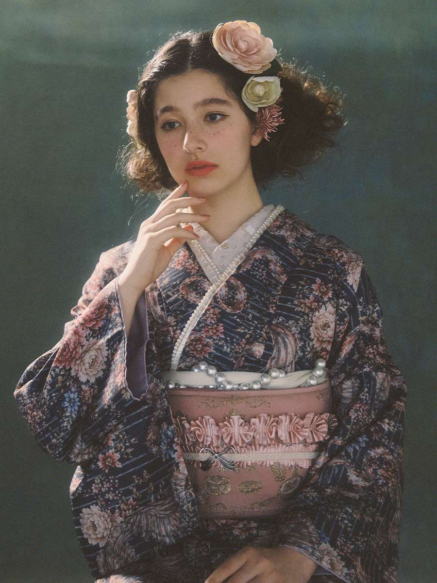 小紋「花咲くドレス」
