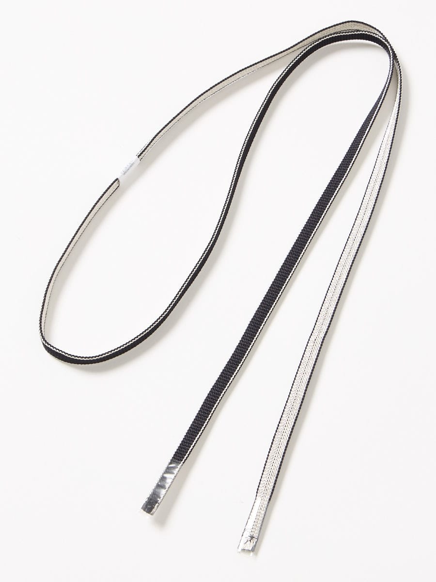 三分紐 銀縁|ブラック